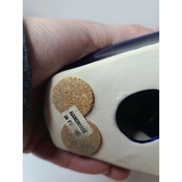 VTG Marex Porcelain Dolphin Statue Tealight Candle Holder Cobalt Blue Nautical - Picture 7 of 8